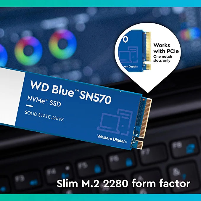 Western Digital WDS500G3B0C 500GB M.2 2280 PCIe BLUE NVME