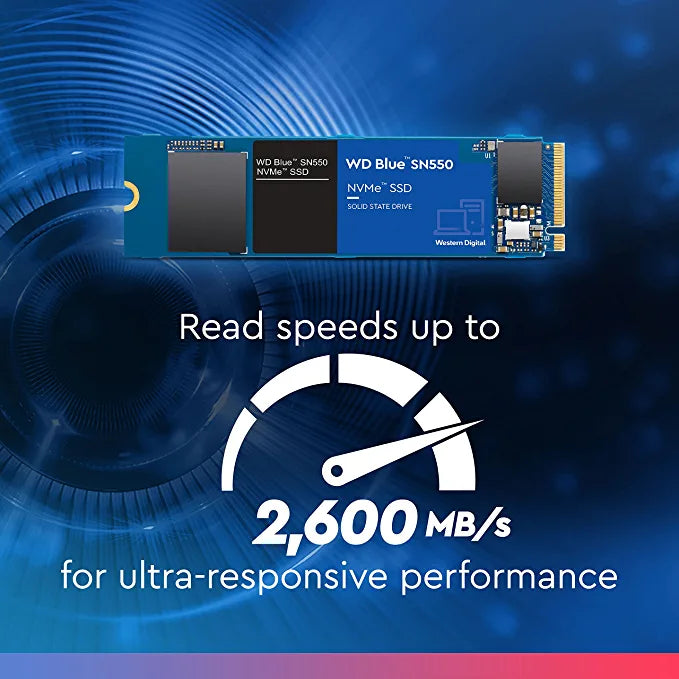 Western Digital WDS500G2B0C 500GB M.2 2280 PCIe BLUE NVME
