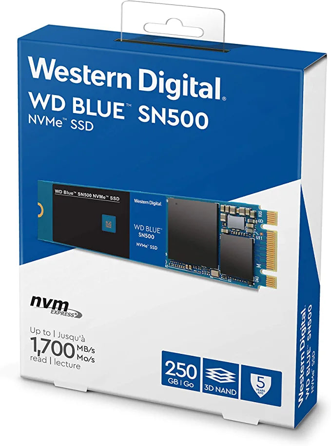 Western Digital WDS250G1B0C 250GB M.2 2280 PCIe BLUE NVME
