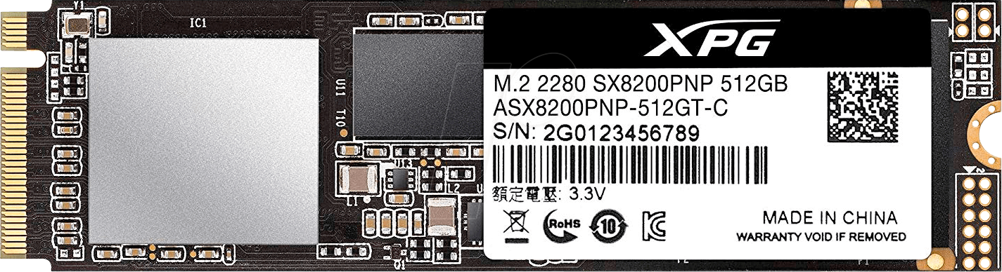 Adata XPG SX8200 Pro PCIe Gen3x4 M.2 2280 Solid State Drive