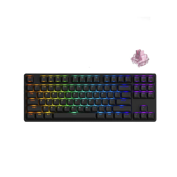 Akko 5087S Shine-Through RGB Hot-Swappable Mechanical Keyboard Black