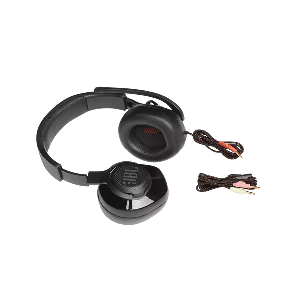 JBL Quantum 200 Wired Over Ear Gaming Headset With Flip-Up Mic & Mute