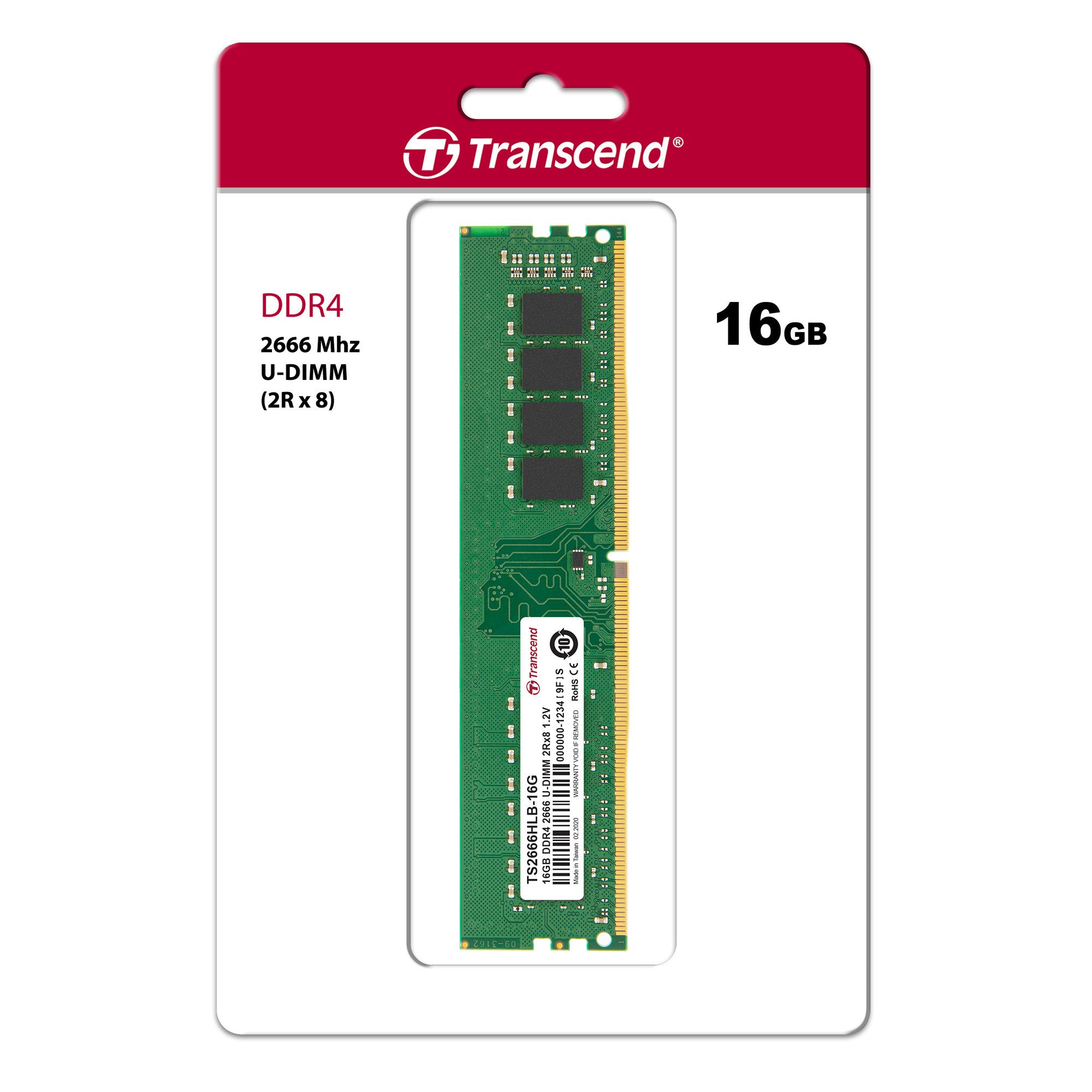 Transcend DDR4-2666 Unbuffered Long-DIMM JM2666HLB