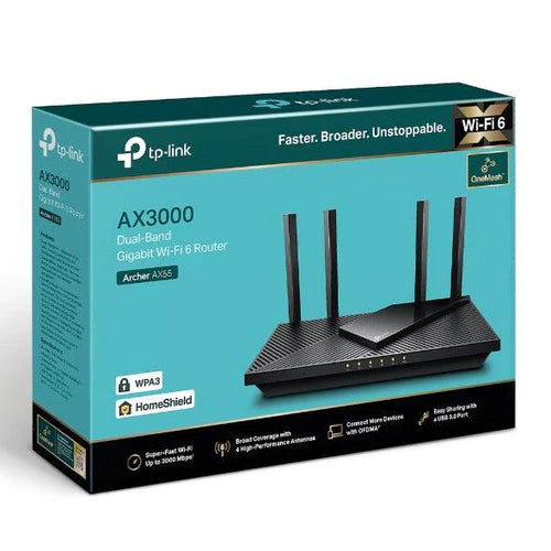 TP-Link AX3000 Dual-Band Gigabit Wifi-6 Router (Archer AX55)