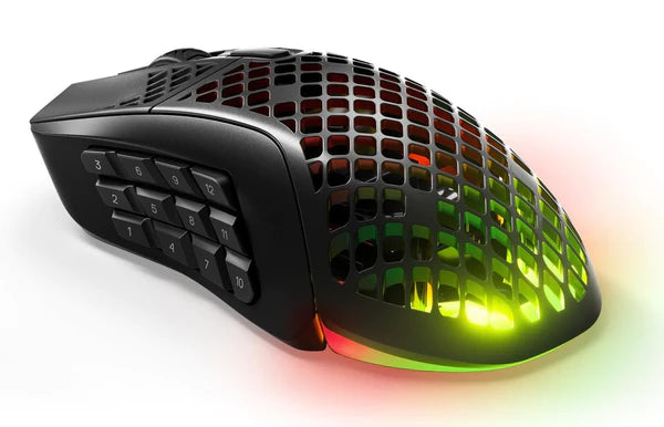 SteelSeries Aerox 9 Wireless Ultra Lightweight MMOMOBA Mouse (PN62618)