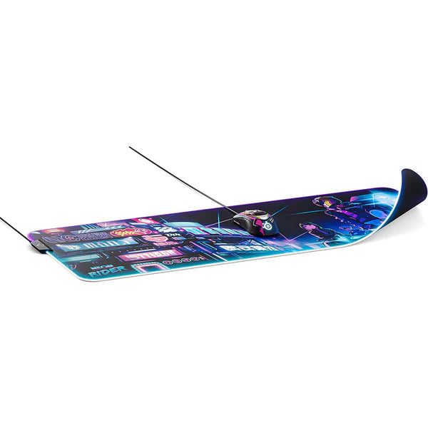 SteelSeries QCK Prism Neon Rider Limited Edition Cloth RGB Gaming Mousepad (PN63809)