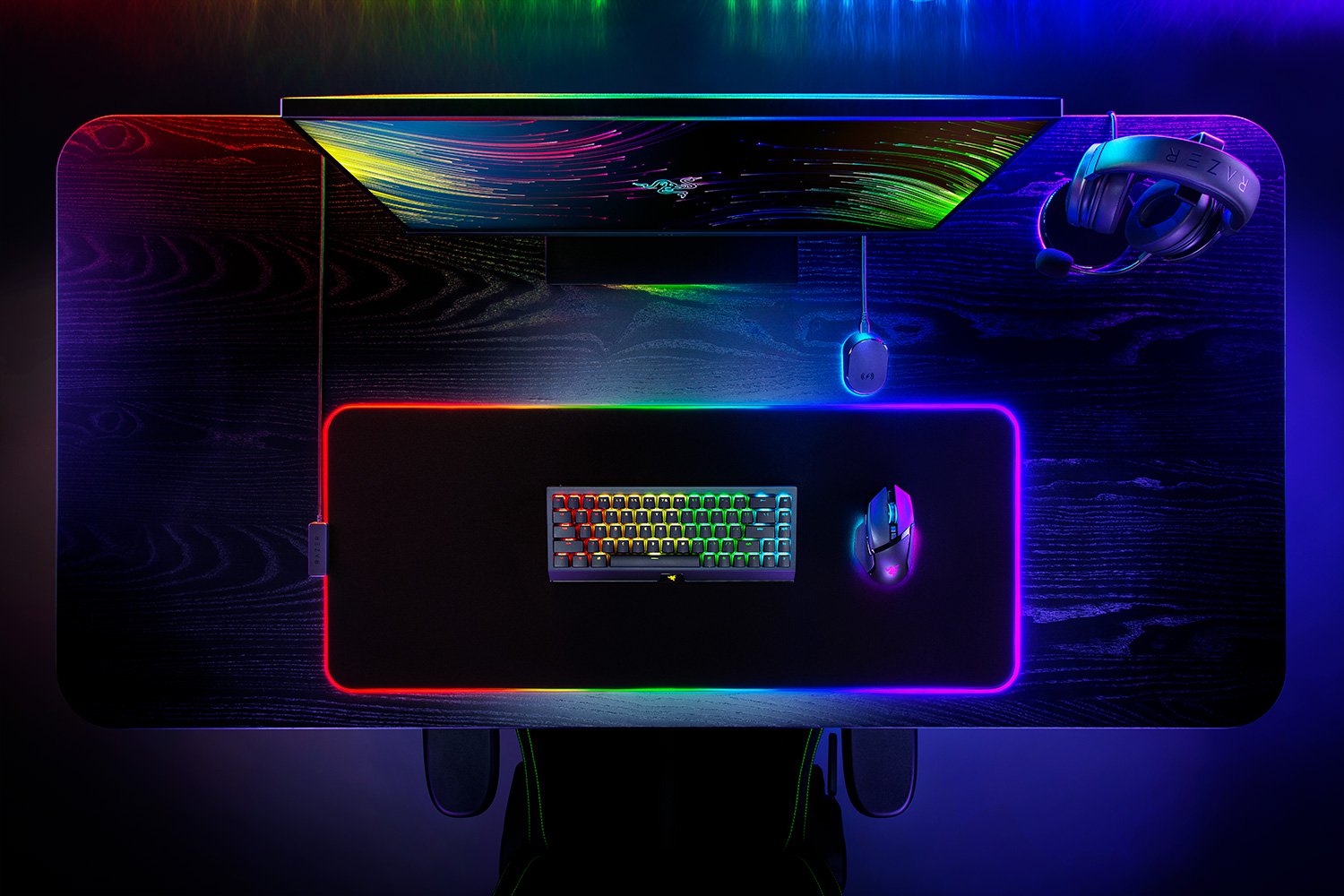 Razer Strider Chroma Hybrid RGB Gaming Mouse Mat
