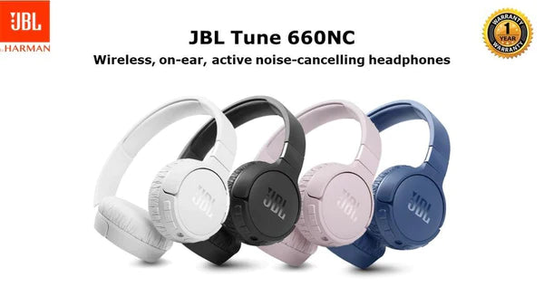 JBL Tune 660NC Wireless On-Ear Active Noise-Cancelling Headphone