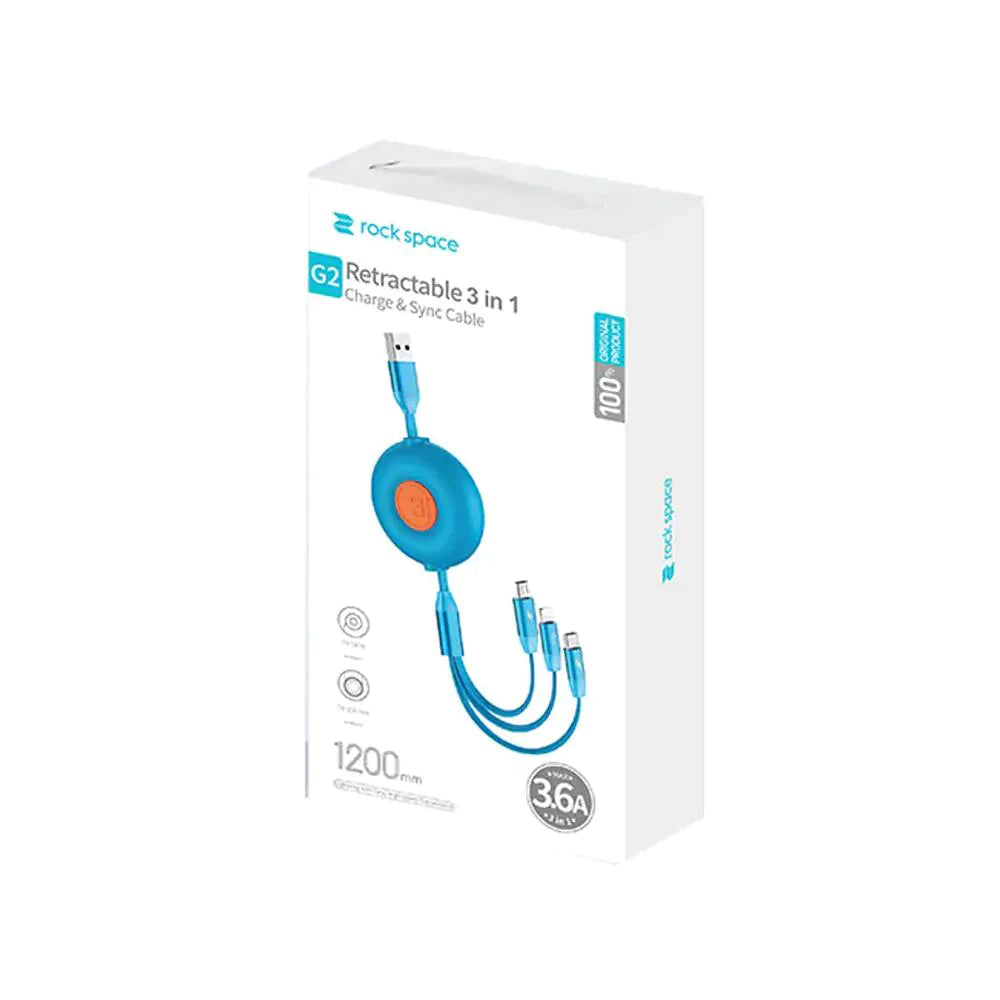 Rock Space G2 Retractable 3 IN 1 Cable